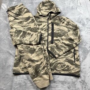 Nike Sportswear Tech Fleece Camo Full-Zip Hoodie & Joggers Set CU4491-342 XXL